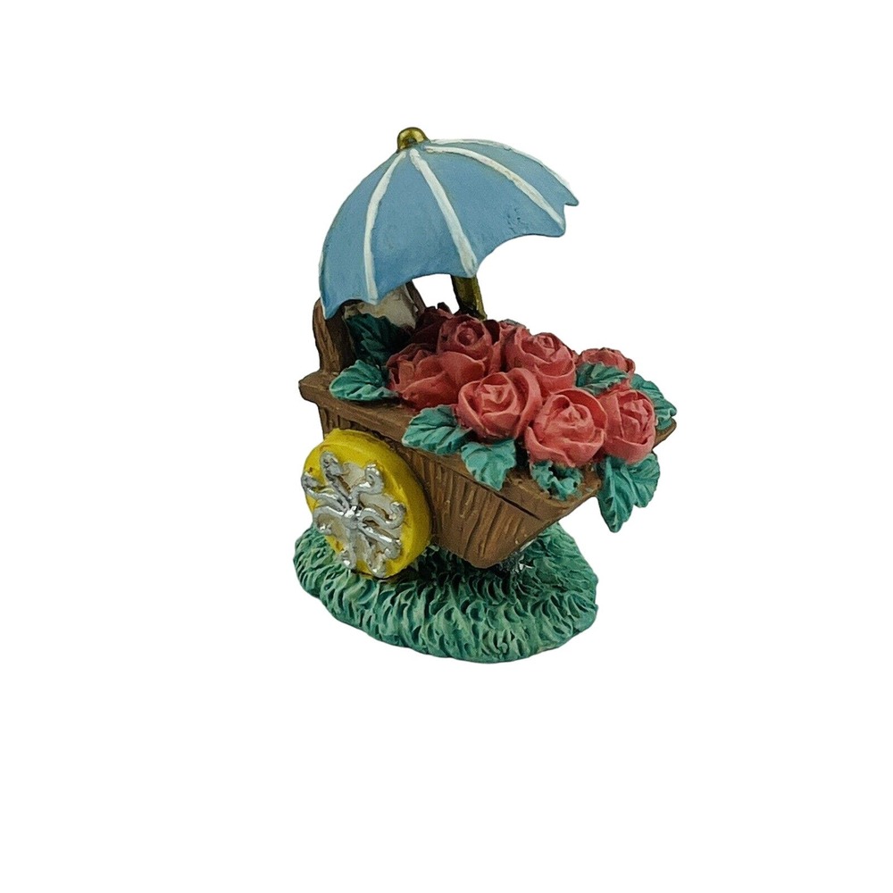 Cottontail Lane Rose Flower Cart Resin‎ Figure Easter Midwest of Cannon Falls